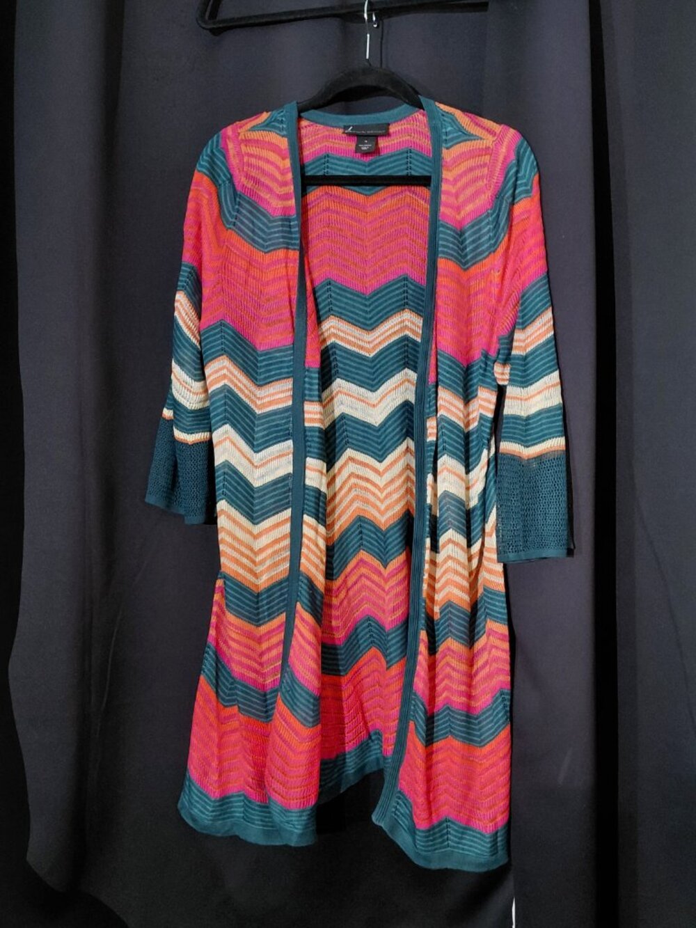 Vintage Bright and Boho Chevron Duster Cardigan by Lane Bryant